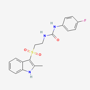 1-(4-fluorophenyl)-3-(2-((2-methyl-1H-indol-3-yl)sulfonyl)ethyl)urea