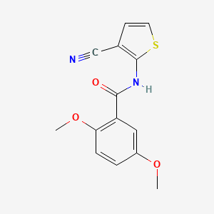molecular formula C14H12N2O3S B2468983 N-(3-氰基噻吩-2-基)-2,5-二甲氧基苯甲酰胺 CAS No. 955834-80-7