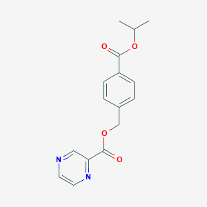 molecular formula C16H16N2O4 B246899 4-(Isopropoxycarbonyl)benzyl 2-pyrazinecarboxylate 