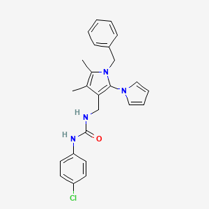 molecular formula C25H25ClN4O B2468999 1-[(1-Benzyl-4,5-dimethyl-2-pyrrol-1-ylpyrrol-3-yl)methyl]-3-(4-chlorophenyl)urea CAS No. 478077-26-8