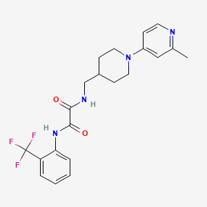 molecular formula C21H23F3N4O2 B2469001 N1-((1-(2-甲基吡啶-4-基)哌啶-4-基)甲基)-N2-(2-(三氟甲基)苯基)草酰胺 CAS No. 2034382-28-8