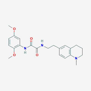 molecular formula C22H27N3O4 B2469013 N1-(2,5-dimethoxyphenyl)-N2-(2-(1-methyl-1,2,3,4-tetrahydroquinolin-6-yl)ethyl)oxalamide CAS No. 946209-11-6