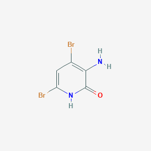 molecular formula C5H4Br2N2O B2469018 3-Amino-4,6-dibromopyridin-2-ol CAS No. 2256060-10-1