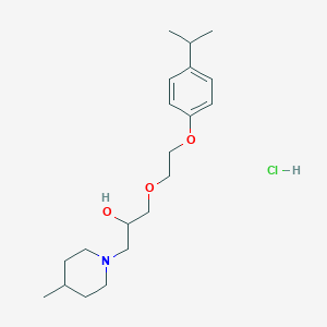 molecular formula C20H34ClNO3 B2469019 1-(2-(4-异丙苯氧基)乙氧基)-3-(4-甲基哌啶-1-基)丙烷-2-醇盐酸盐 CAS No. 1351584-55-8