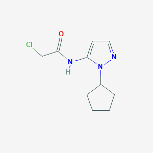 molecular formula C10H14ClN3O B2469030 2-氯-N-(1-环戊基-1H-吡唑-5-基)乙酰胺 CAS No. 956453-45-5