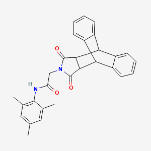 molecular formula C29H26N2O3 B2469031 2-(12,14-dioxo-11,12,14,15-tetrahydro-9H-9,10-[3,4]epipyrroloanthracen-13(10H)-yl)-N-mesitylacetamide CAS No. 328016-01-9