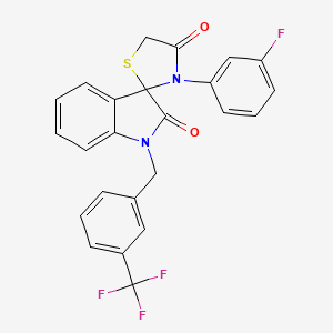 molecular formula C24H16F4N2O2S B2469032 3'-(3-氟苯基)-1-(3-(三氟甲基)苄基)螺[吲哚-3,2'-噻唑烷]-2,4'-二酮 CAS No. 894552-00-2