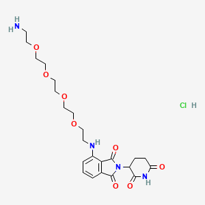 molecular formula C23H33ClN4O8 B2469043 Pomalidomide-PEG4-C2-NH2 (hydrochloride) CAS No. 2357105-92-9