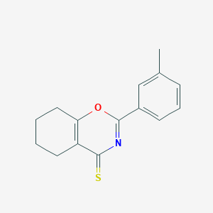molecular formula C15H15NOS B2469051 2-(3-methylphenyl)-5,6,7,8-tetrahydro-4H-1,3-benzoxazine-4-thione CAS No. 831184-10-2