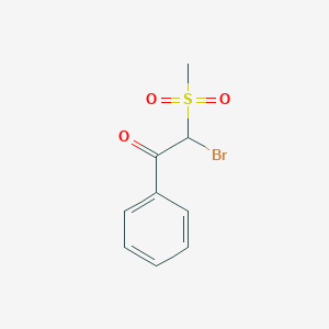 molecular formula C9H9BrO3S B2469053 2-Bromo-2-methanesulfonyl-1-phenylethan-1-one CAS No. 53066-72-1