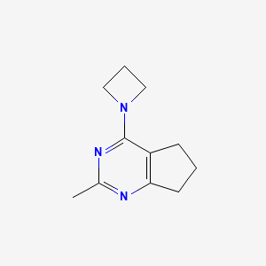 molecular formula C11H15N3 B2469055 4-(azetidin-1-yl)-2-methyl-6,7-dihydro-5H-cyclopenta[d]pyrimidine CAS No. 2320142-41-2