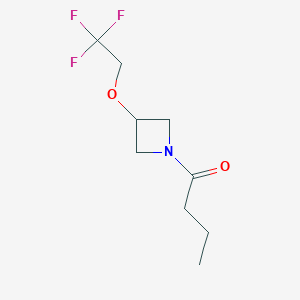 molecular formula C9H14F3NO2 B2469056 1-(3-(2,2,2-Trifluoroethoxy)azetidin-1-yl)butan-1-one CAS No. 2034268-70-5