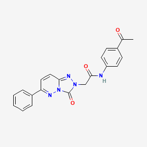 molecular formula C21H17N5O3 B2469069 N-(4-乙酰苯基)-2-(3-氧代-6-苯基-[1,2,4]三唑并[4,3-b]哒嗪-2(3H)-基)乙酰胺 CAS No. 1251630-28-0