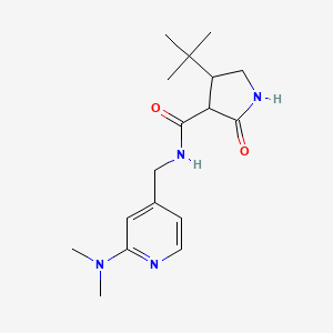 molecular formula C17H26N4O2 B2469070 4-叔丁基-N-{[2-(二甲氨基)吡啶-4-基]甲基}-2-氧代吡咯烷-3-甲酰胺 CAS No. 2097937-01-2