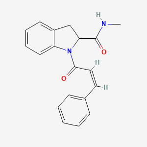 molecular formula C19H18N2O2 B2469072 （Z）-N-甲基-1-(3-苯基丙烯酰基)吲哚啉-2-甲酰胺 CAS No. 1103514-30-2