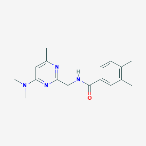 molecular formula C17H22N4O B2469073 N-((4-(二甲氨基)-6-甲基嘧啶-2-基)甲基)-3,4-二甲基苯甲酰胺 CAS No. 1796993-44-6