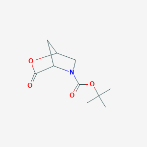 molecular formula C10H15NO4 B2469079 叔丁基-3-氧代-2-氧杂-5-氮杂双环[2.2.1]庚烷-5-羧酸酯 CAS No. 87250-97-3