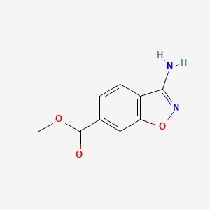 molecular formula C9H8N2O3 B2469090 3-氨基-1,2-苯并异恶唑-6-羧酸甲酯 CAS No. 501904-27-4
