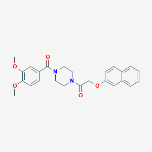 1-(3,4-Dimethoxybenzoyl)-4-[(2-naphthyloxy)acetyl]piperazine