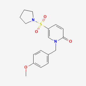 molecular formula C17H20N2O4S B2469108 1-(4-甲氧基苄基)-5-(吡咯烷-1-磺酰基)吡啶-2(1H)-酮 CAS No. 1251608-53-3