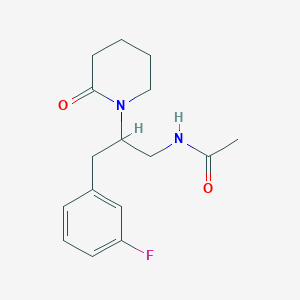 molecular formula C16H21FN2O2 B2469113 N-(3-(3-fluorophenyl)-2-(2-oxopiperidin-1-yl)propyl)acetamide CAS No. 1421514-73-9