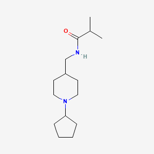 molecular formula C15H28N2O B2469114 N-((1-环戊基哌啶-4-基)甲基)异丁酰胺 CAS No. 953993-25-4