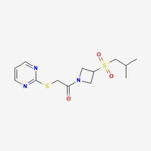 1-(3-(Isobutylsulfonyl)azetidin-1-yl)-2-(pyrimidin-2-ylthio)ethanone
