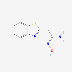 molecular formula C9H9N3OS B2469129 2-(1,3-苯并噻唑-2-基)-N'-羟基乙酰胺 CAS No. 676120-26-6