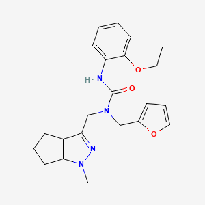 B2469133 3-(2-Ethoxyphenyl)-1-(furan-2-ylmethyl)-1-((1-methyl-1,4,5,6-tetrahydrocyclopenta[c]pyrazol-3-yl)methyl)urea CAS No. 1790203-91-6