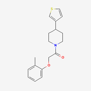 molecular formula C18H21NO2S B2469135 1-(4-(噻吩-3-基)哌啶-1-基)-2-(邻甲苯氧基)乙酮 CAS No. 1396878-55-9