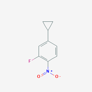 molecular formula C9H8FNO2 B2469137 4-环丙基-2-氟-1-硝基苯 CAS No. 932700-92-0