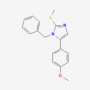 molecular formula C18H18N2OS B2469140 1-苄基-5-(4-甲氧基苯基)-2-(甲硫基)-1H-咪唑 CAS No. 1207042-55-4