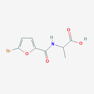molecular formula C8H8BrNO4 B2469155 2-[(5-溴呋喃-2-基)甲酰胺基]丙酸 CAS No. 1396966-85-0