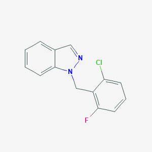 molecular formula C14H10ClFN2 B246916 1-(2-chloro-6-fluorobenzyl)-1H-indazole 