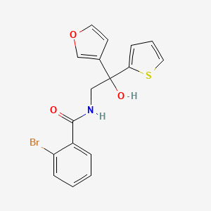 B2469160 2-bromo-N-(2-(furan-3-yl)-2-hydroxy-2-(thiophen-2-yl)ethyl)benzamide CAS No. 2034265-31-9