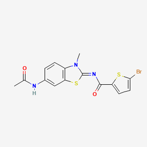 B2469164 (E)-N-(6-acetamido-3-methylbenzo[d]thiazol-2(3H)-ylidene)-5-bromothiophene-2-carboxamide CAS No. 851080-21-2