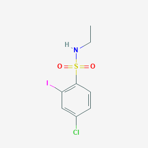 molecular formula C8H9ClINO2S B2469165 乙胺，N-(4-氯-2-碘苯磺酰基)- CAS No. 271796-67-9
