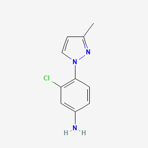 B2469166 3-Chloro-4-(3-methyl-1H-pyrazol-1-YL)aniline CAS No. 1006959-47-2