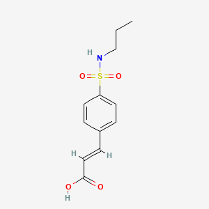 molecular formula C12H15NO4S B2469171 3-[4-(丙基磺酰氨基)苯基]丙-2-烯酸 CAS No. 926248-32-0