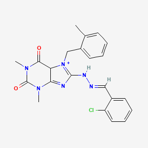 B2469174 8-[(E)-2-[(2-chlorophenyl)methylidene]hydrazin-1-yl]-1,3-dimethyl-7-[(2-methylphenyl)methyl]-2,3,6,7-tetrahydro-1H-purine-2,6-dione CAS No. 949399-82-0
