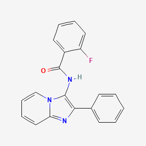 molecular formula C20H14FN3O B2469175 2-氟-N-(2-苯基咪唑并[1,2-a]吡啶-3-基)苯甲酰胺 CAS No. 670248-02-9