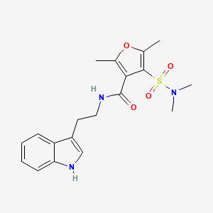 molecular formula C19H23N3O4S B2469179 N-(2-(1H-吲哚-3-基)乙基)-4-(N,N-二甲基氨磺酰基)-2,5-二甲基呋喃-3-甲酰胺 CAS No. 1207011-45-7