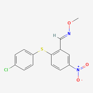 2-[(4-chlorophenyl)sulfanyl]-5-nitrobenzenecarbaldehyde O-methyloxime