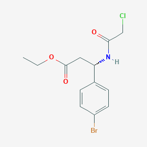 molecular formula C13H15BrClNO3 B2469185 Ethyl (3S)-3-(4-bromophenyl)-3-[(2-chloroacetyl)amino]propanoate CAS No. 2223100-03-4