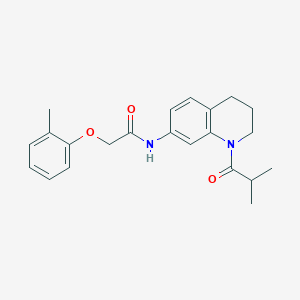 molecular formula C22H26N2O3 B2469189 N-(1-异丁酰-1,2,3,4-四氢喹啉-7-基)-2-(2-甲氧基苯氧基)乙酰胺 CAS No. 1005294-65-4