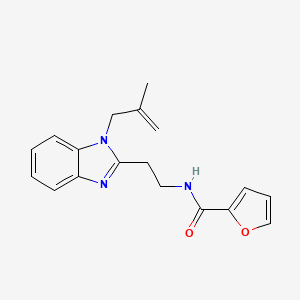 molecular formula C18H19N3O2 B2469200 N-[2-[1-(2-甲基丙-2-烯基)苯并咪唑-2-基]乙基]呋喃-2-甲酰胺 CAS No. 877288-00-1