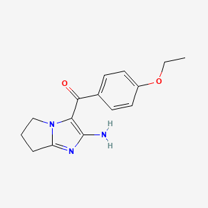molecular formula C15H17N3O2 B2469205 (2-amino-6,7-dihydro-5H-pyrrolo[1,2-a]imidazol-3-yl)(4-ethoxyphenyl)methanone CAS No. 890092-92-9