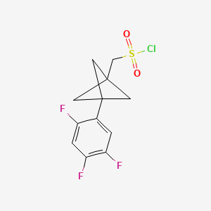 molecular formula C12H10ClF3O2S B2469206 [3-(2,4,5-Trifluorophenyl)-1-bicyclo[1.1.1]pentanyl]methanesulfonyl chloride CAS No. 2287343-71-7