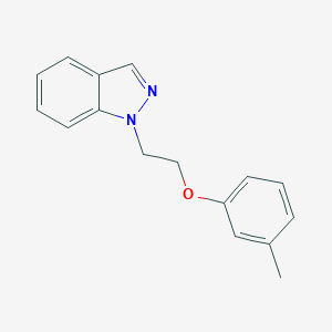 molecular formula C16H16N2O B246921 2-(1H-indazol-1-yl)ethyl 3-methylphenyl ether 