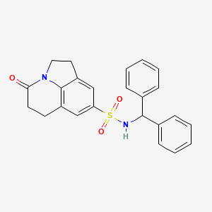 molecular formula C24H22N2O3S B2469227 N-苯甲酰基-4-氧代-2,4,5,6-四氢-1H-吡咯并[3,2,1-ij]喹啉-8-磺酰胺 CAS No. 898463-06-4